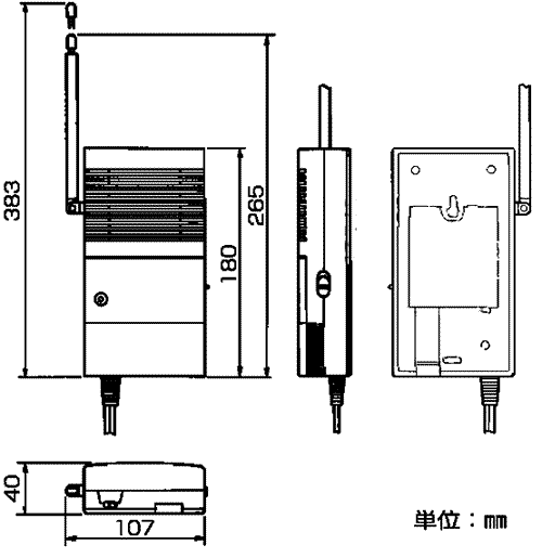 SHA-300X 外形寸法図