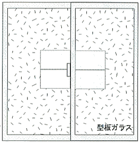 大きい窓に2枚ずつ