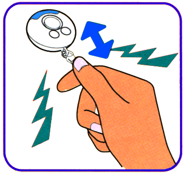 ストラップを引くとアラームが鳴ります。