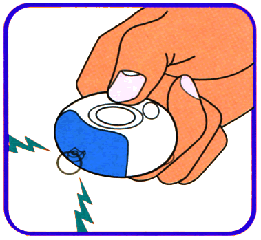 ボタンを押してアラームを鳴らします